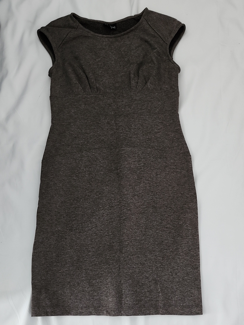 Enfocus Studio Heathered Brown Midi Sheath Dress